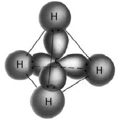 Orbital sp3 dari atom C bertumpang tindih dengan orbital s dari atom H.